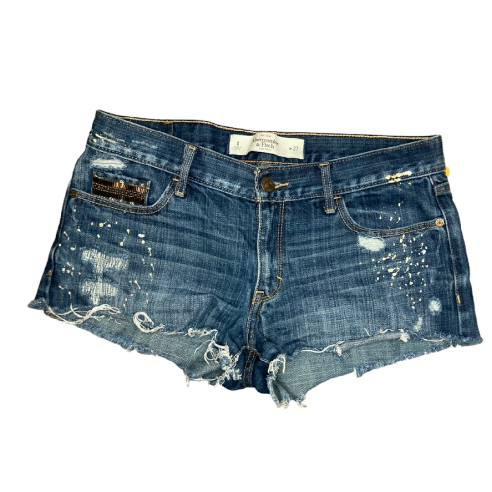 Abercrombie & Fitch frayed Distressed Jean Shorts (4) festival
